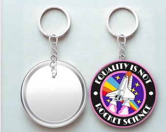 Llavero "Igualdad no es ciencia espacial": llavero espacial del orgullo LGBTQ