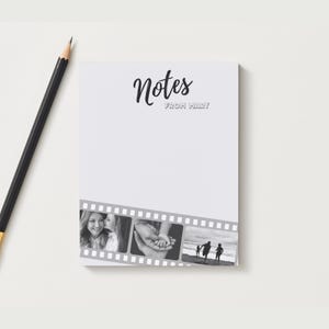 Personalized Film Strip Photo Notepad: Custom Stationery Gift