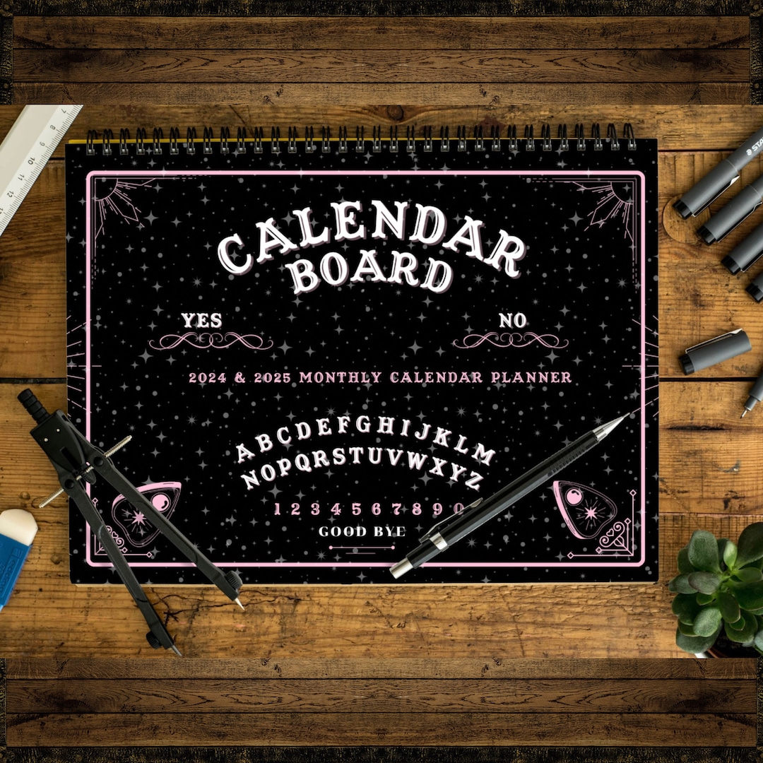 Monthly Calendar Planner 20252026, 24 Months Ouija Theme Calendar
