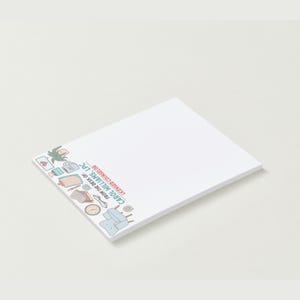 May include: White notepad with a decorative border featuring small illustrations of office-related items. Text on the notepad reads "FROM THE DESK OF: CAROL WILLIAMS, LPC LICENSED COUNSELOR."