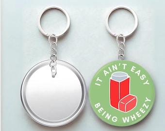 Llavero "No es fácil tener sibilancias": Pin inhalador para concientizar sobre el asma