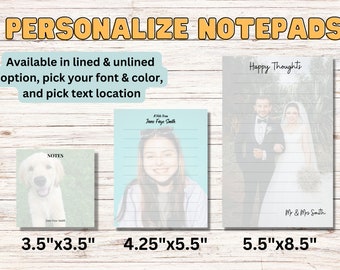 Personalized Photo Notepad: Custom Family Gift, 30 Pages