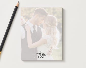 Custom Couple Photo Notepad | Mr & Mrs Stationery Gift