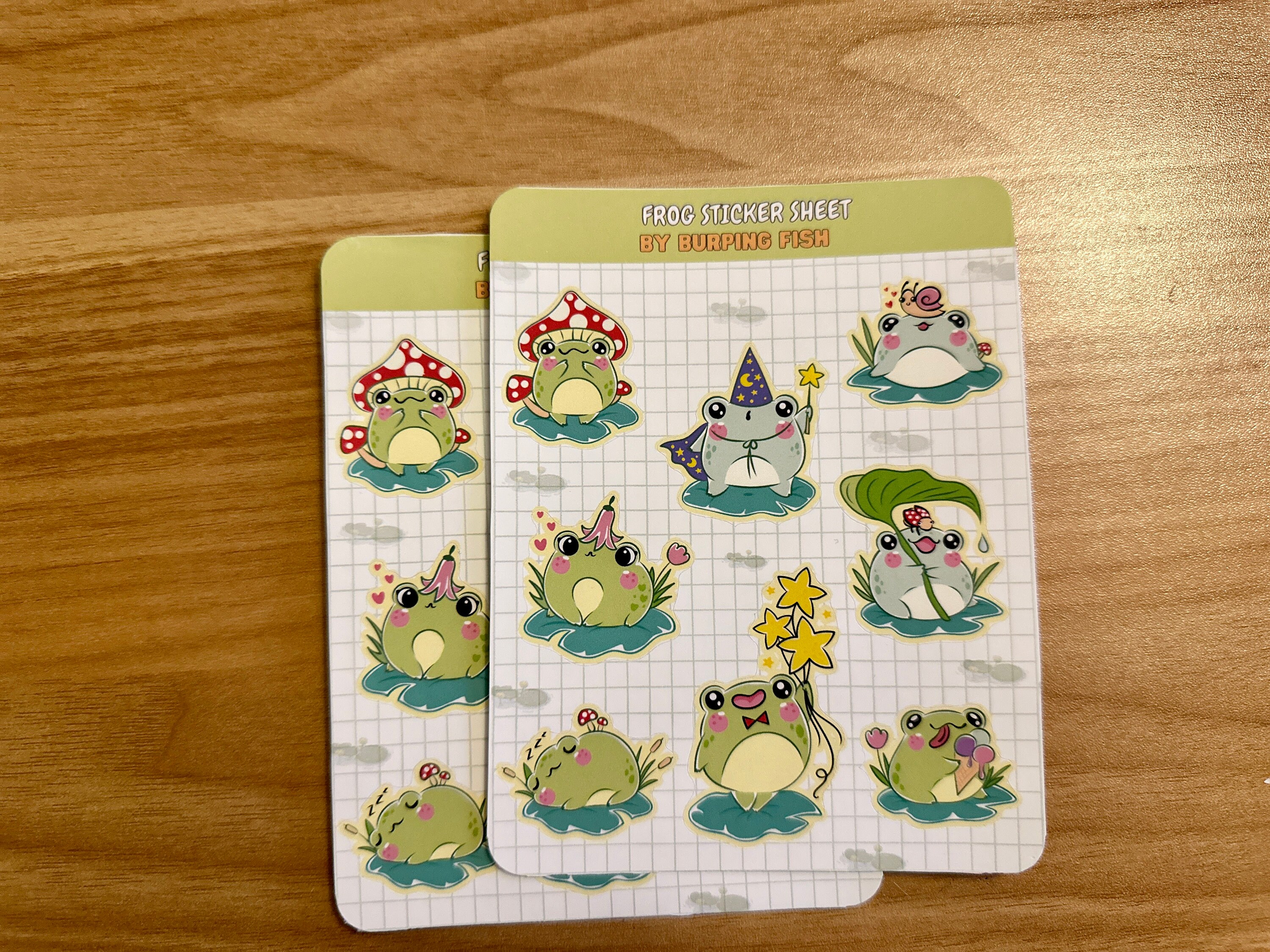 Frog Vinyl Sticker Sheet, Planner Stickers - Etsy