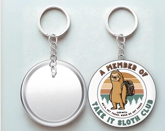 Llavero holográfico de perezoso: un divertido juego de palabras para un ambiente relajado.