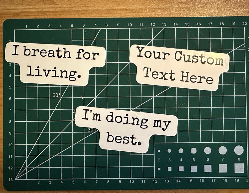 Custom Text Sticker Build Your Own Sticker Personalized Etsy