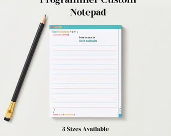 Personalized Programmer Notepad: Software Developer Gift