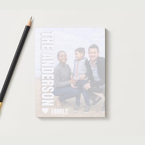 Custom Family Photo Notepad: Personalized Stationery Gift