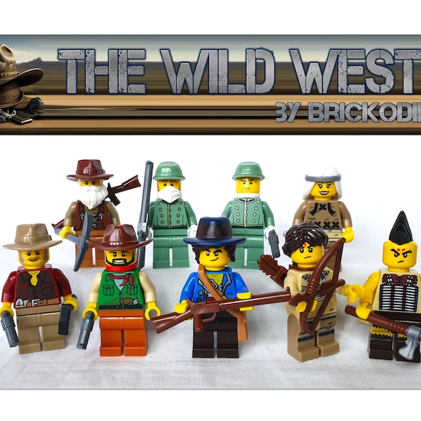 LEGO® Moc Der Wilde Westen Minifiguren zum Aussuchen aus NEUEN und originalen LEGO®-Teilen, Different Wild West Minifigures Cowboy Indianer