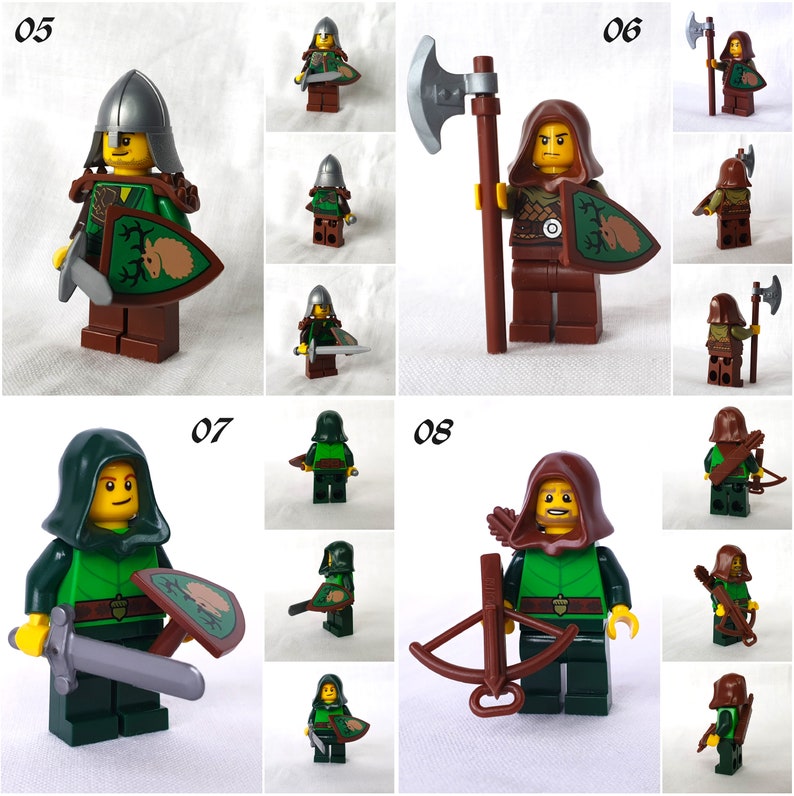 LEGO® Forestmen Minifiguren Moc verschiedene Ritter und Waldläufer-Minifiguren zum Aussuchen aus NEUEN und originalen LEGO®Teilen Knights Bild 4