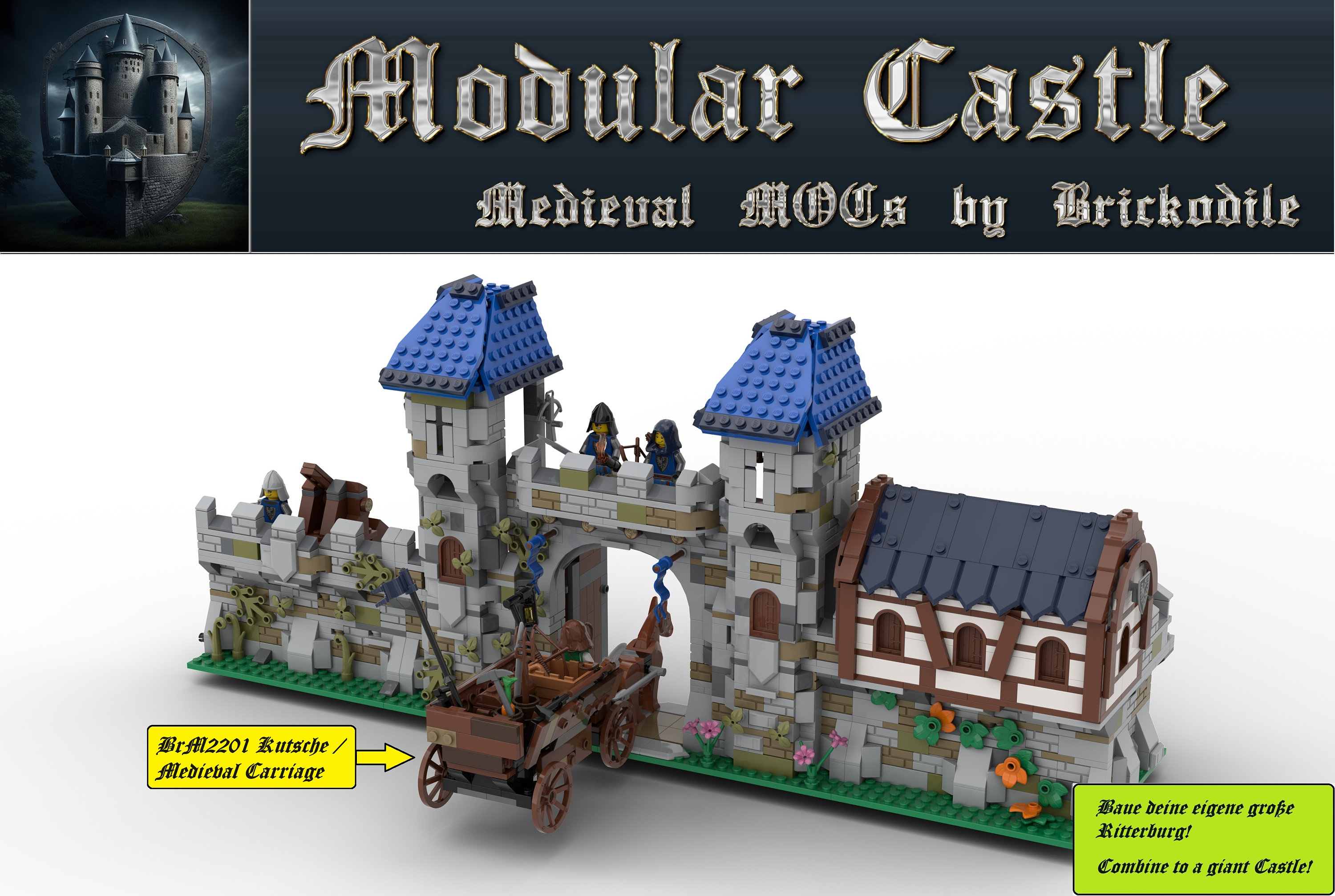 Medieval Market Stall MOC Made From NEW and Original LEGO Parts Castle knight Fits 10305 21325 Knights Castles Brm2310 Etsy Canada