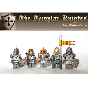 LEGO® Templar Knights Minifigure Moc -verschiedene Kreuzritter Tempelritter-Minifiguren zum Aussuchen aus NEUEN und originalen LEGO®-Teilen