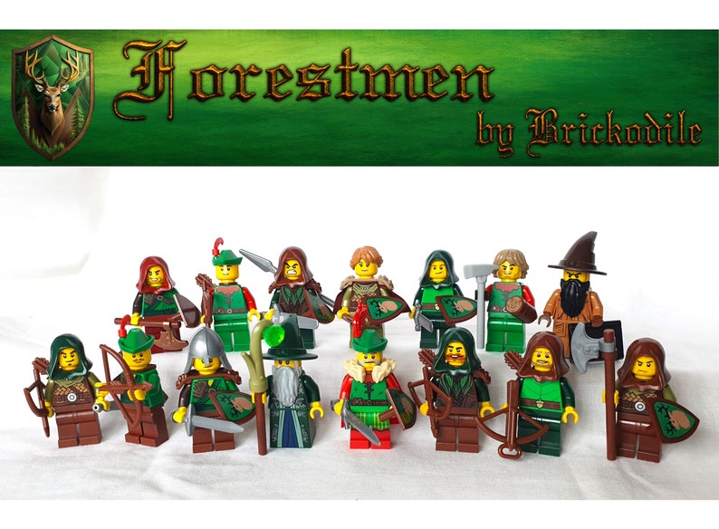 LEGO® Forestmen Minifiguren Moc verschiedene Ritter und Waldläufer-Minifiguren zum Aussuchen aus NEUEN und originalen LEGO®Teilen Knights Bild 1