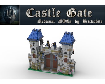 Burgtor mit Rittern aus LEGO®-Teilen MOC Castle/Kingdoms/Mittelalter Passt zu 10305 21325 31120 NEU Medieval Castle Gate - Knights BrM2304