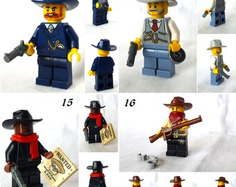 LEGO Moc the Wild West Minifigures to Choose From NEW and Original LEGO Parts Different Wild West Minifigures Cowboy Indian Etsy