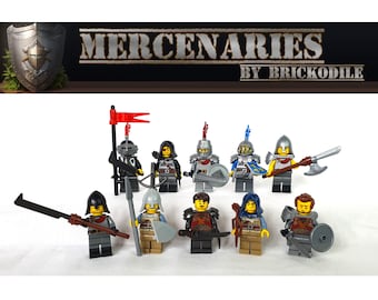 LEGO® Mercenaries Minifigures MOC - olika riddare och legosoldatminifigurer att välja mellan NYA och original LEGO®-delar