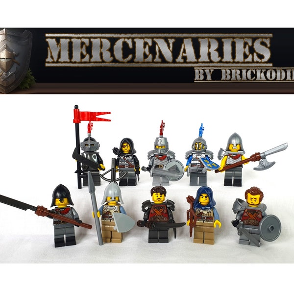 LEGO® Mercenaries Minifigures Moc - various knights and mercenaries minifigures to choose from NEW and original LEGO® pieces Knights