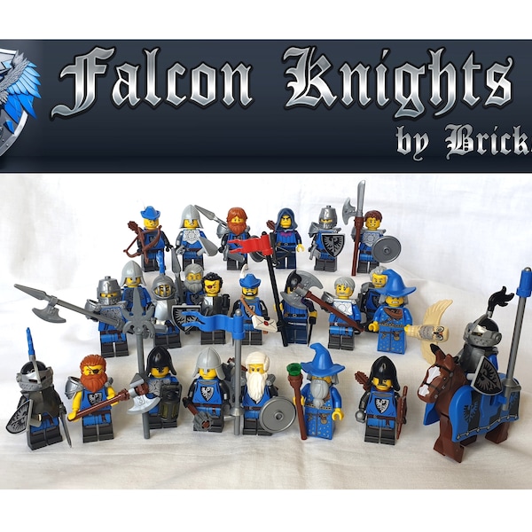 LEGO® Falkenritter Minifiguren Moc - verschiedene Ritter und Adel-Minifiguren zum Aussuchen aus NEUEN und originalen LEGO®-Teilen | Knights