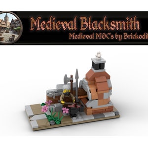 Medieval Blacksmith MOC made from NEW and original LEGO® parts Castle/Knight Fits 10305 21325 31120 - Knights and Castles BrM2311