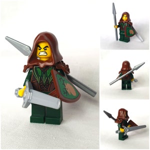 LEGO® Forestmen Minifiguren Moc verschiedene Ritter und Waldläufer-Minifiguren zum Aussuchen aus NEUEN und originalen LEGO®Teilen Knights 15 Schwertmeister