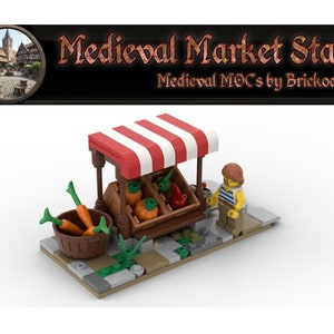 Medieval market stall MOC made from NEW and original LEGO® parts Castle/Knight Fits 10305 21325 - Knights & Castles BrM2310