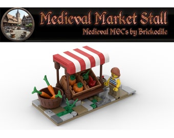 Medieval Market Stall MOC made from NEW and original LEGO® parts Castle/Knight Fits 10305 21325 - Knights & Castles BrM2310