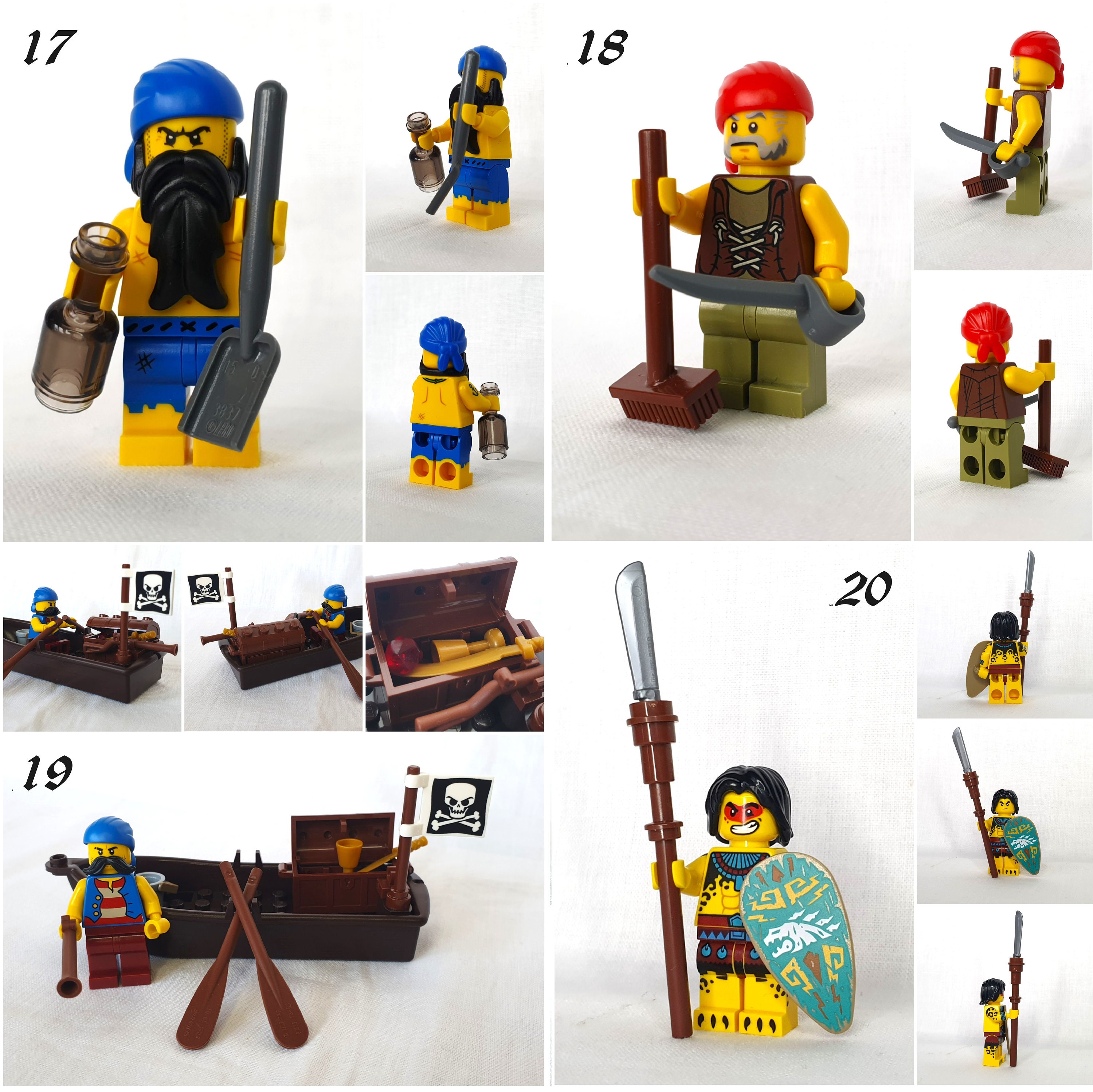 Custom lego pirate minifigures best sale