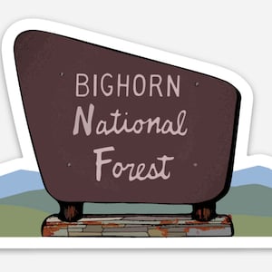 Pegatina del Bosque Nacional Big Horn