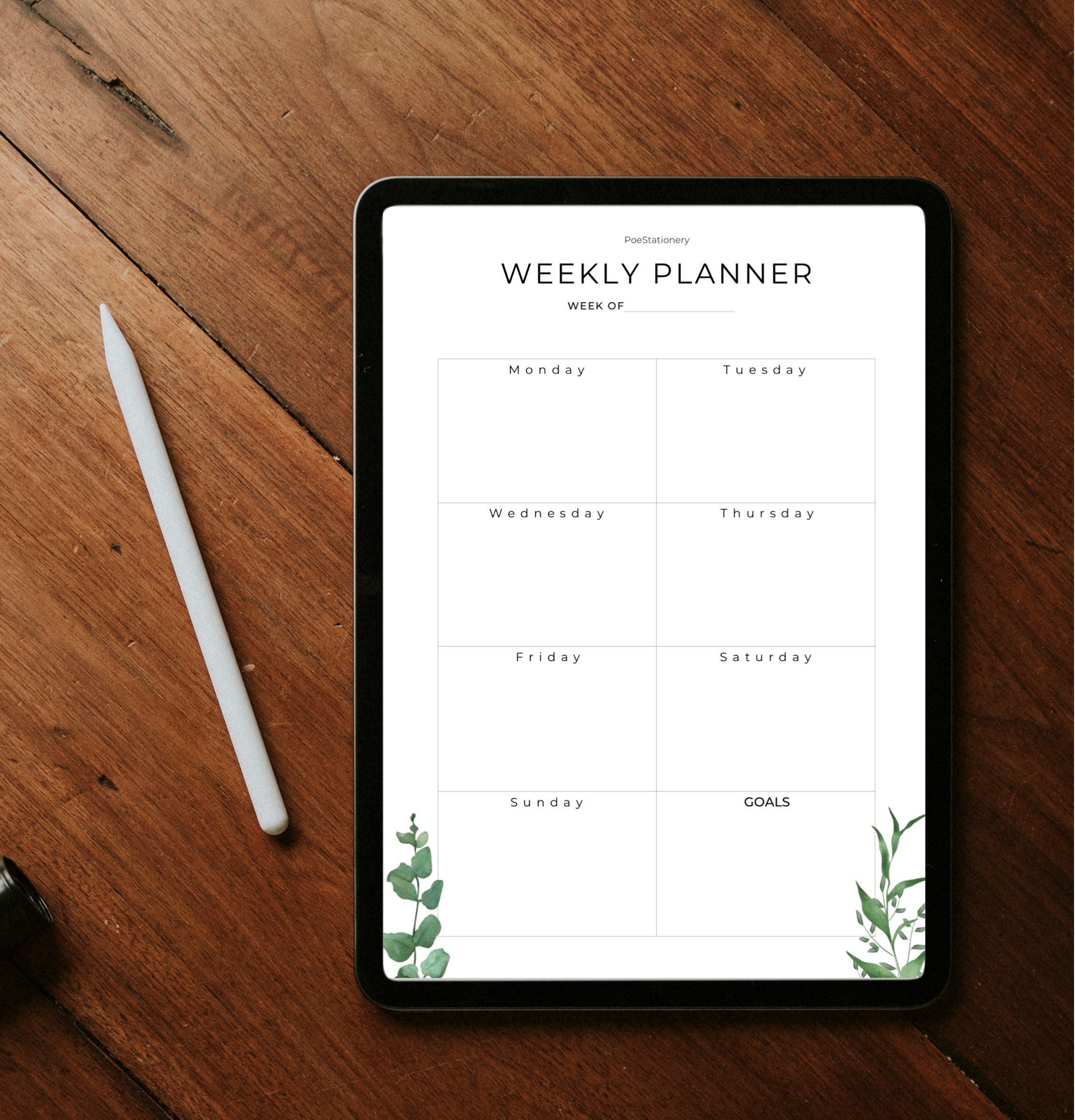 Digital and Printable Weekly Planner - Light Minimal Aesthetic - Etsy