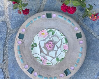 Desert Rose mosaic stepping stone