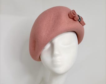 1950s pink wool beret wool hat made in the USA Vintage | Accessories | Nwt Deadstock Vintage Pink 0 Wool  main image 2