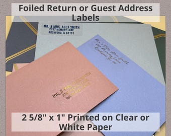 Etiquetas de dirección laminadas: diseño caligráfico personalizado, 45 estilos