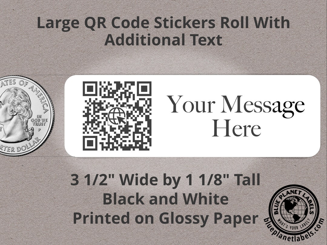 Qr Code Rolle Large Custom QR Code Roll Labels: Scan URL, Social Media, Address - Etsy