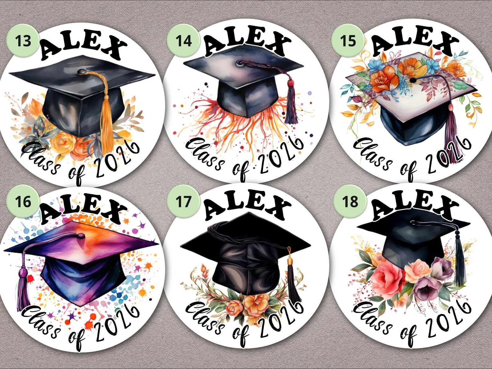 Custom Graduation Stickers: Waterproof Vinyl, Personalized - Etsy