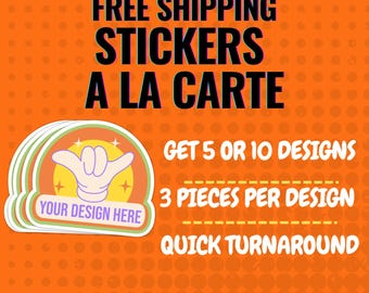 Pegatinas personalizadas: diseños únicos, cualquier forma, vinilo impermeable