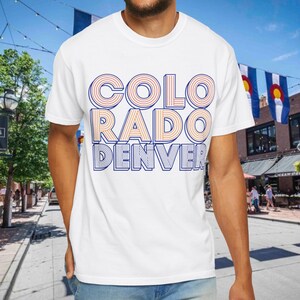 Denver, Colorado Tee Retro-Adult Unisex Denver T Shirt, Vintage, Personalization Available