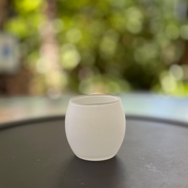 Frosted Glass Candle jar  (Small)