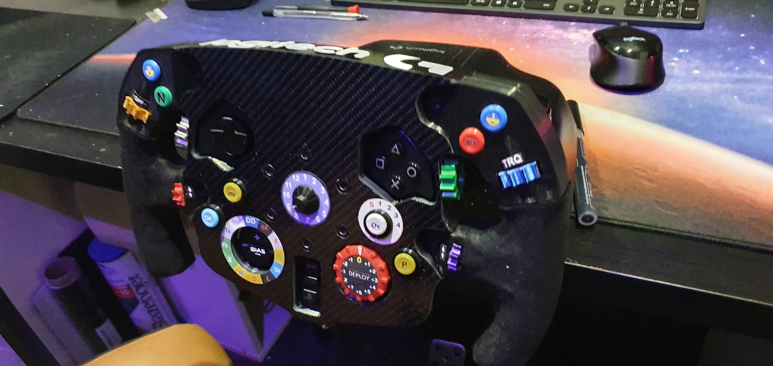 Logitech G29 G923 F1 Steering Wheel Mod Addon With Shifters Etsy