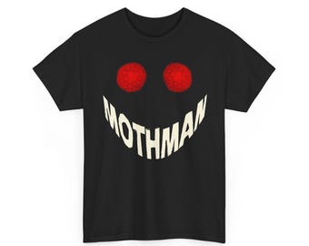 Mothman WV Tee | Red Eyes Cryptid Shirt, Paranormal Graphic Tee