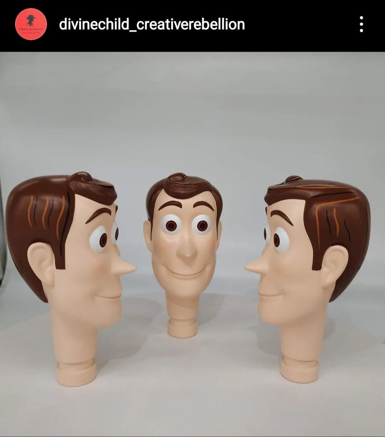 Movie Accurate Woody Head Toy Mode Woody Replica Etsy