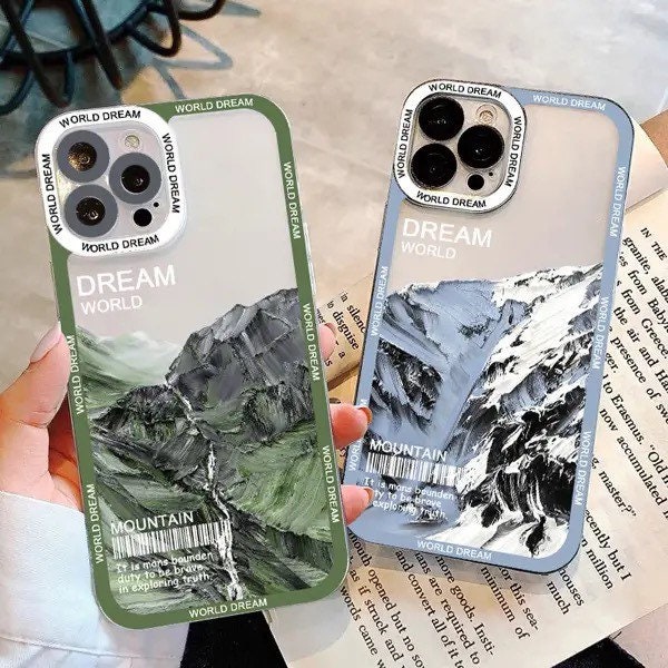 Landscape phone cover, iPhone cover, snow mountain phone cover, iPhone 14, iPhone 13,iPhone 13 Pro, iPhone 12Pro, iPhone,carton iPhone cover