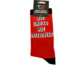 Team Direct Generic Not United Not Interested 4 to 6.5 UK Junior Socks