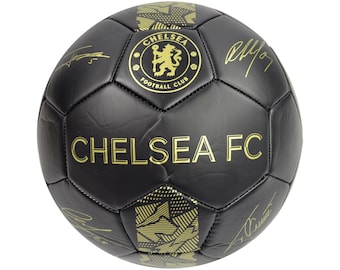 Chelsea Phantom Signature Ball Black Gold Size 5- Size 5