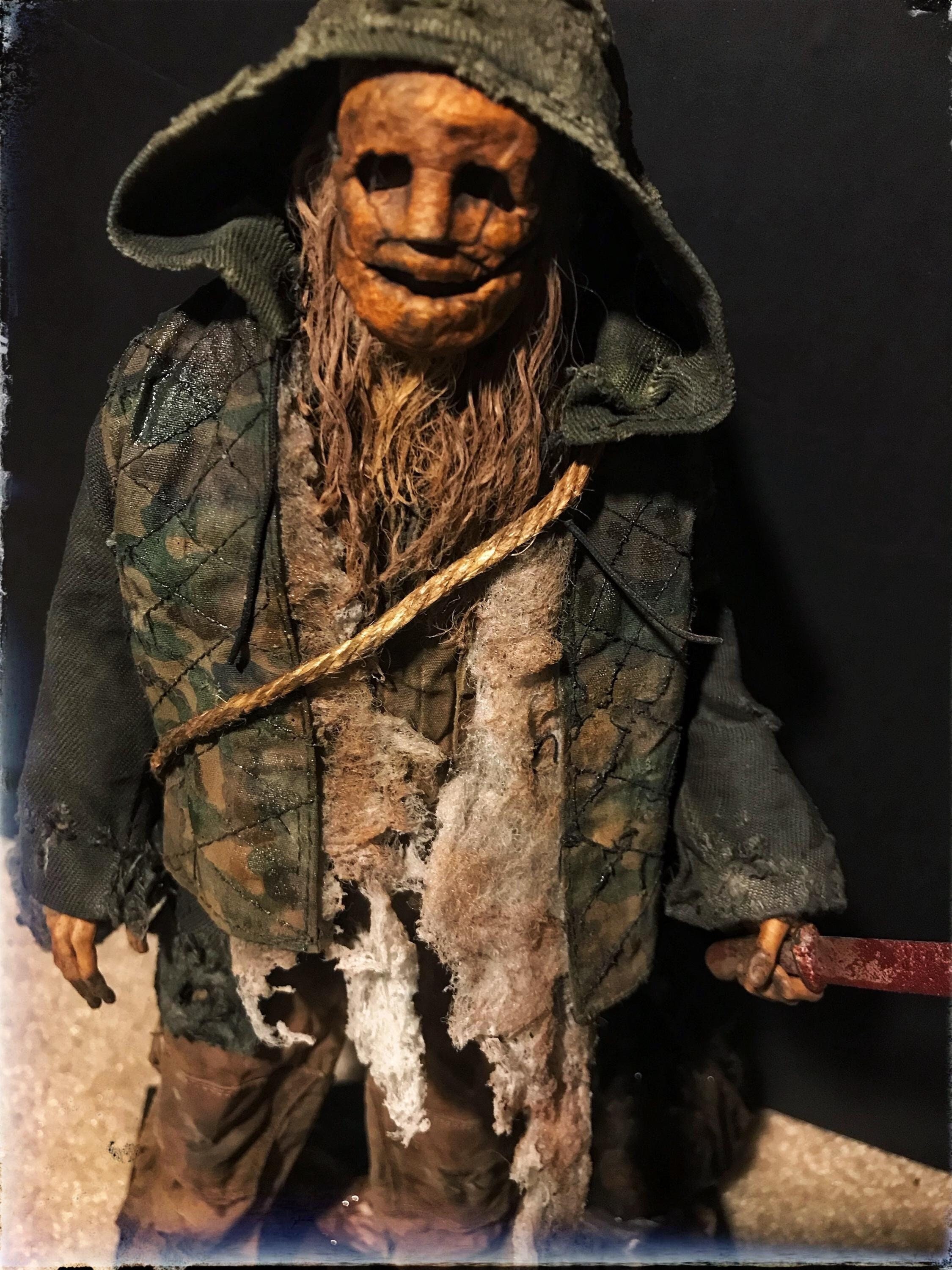 Custom 1/6 RZH2 Hobo Unmasked Michael Myers Figure With Diorama