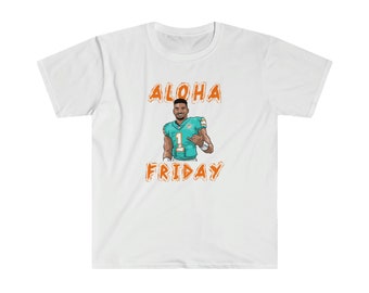 Tua Tagovailoa Aloha Friday Dolphins Unisex T-Shirt - Aqua Colorway