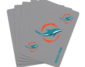 Miami Dolphins Playing Cards - Filthy Fins Edition