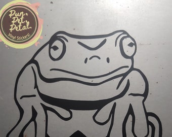 Frog in a Cup - Vinyl Decal Sticker for Car, Laptop, and More