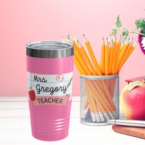 Personalized Teacher Tumbler with Name, Custom Gift for Teacher, Back To School Tumbler, Teacher Appreciation Gift, Teacher Coffee Tumbler