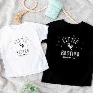 Little Brother Shirt, Little Sister Tshirt, Baby Sibling Shirt, Cute Newborn Outfit, New Baby Reveal Shirt, Matching Baby Announcement Tee