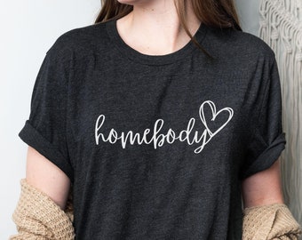 Camiseta para estar en casa, Camiseta acogedora para estar en casa, Regalo divertido para introvertidos, Camiseta para amantes del hogar, Camiseta minimalista, Camiseta linda para estar en casa, Camiseta para quedarse en casa